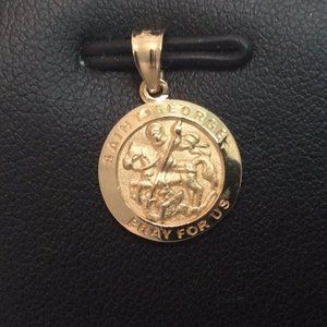 10k Real GOLD MEDALLION SAINT GEORGE PRAY FOR US 1.5gr
